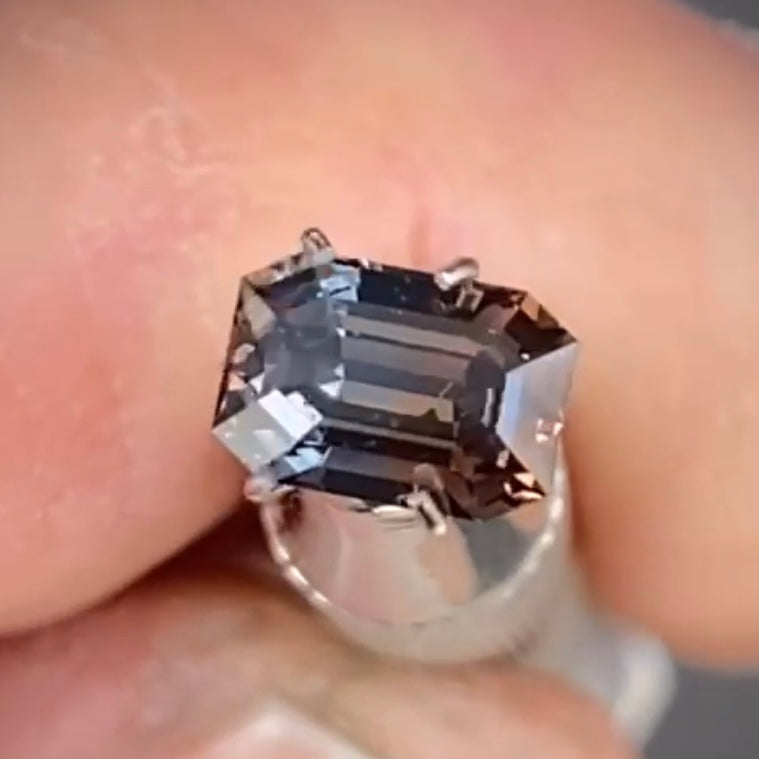 Emerald 1.28ct mauve/purple parti Natural Australian Sapphire (Price Includes A Custom Made Solitare
Ring)