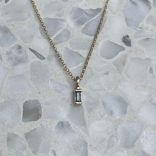 Baguette Sapphire Petite Pendant