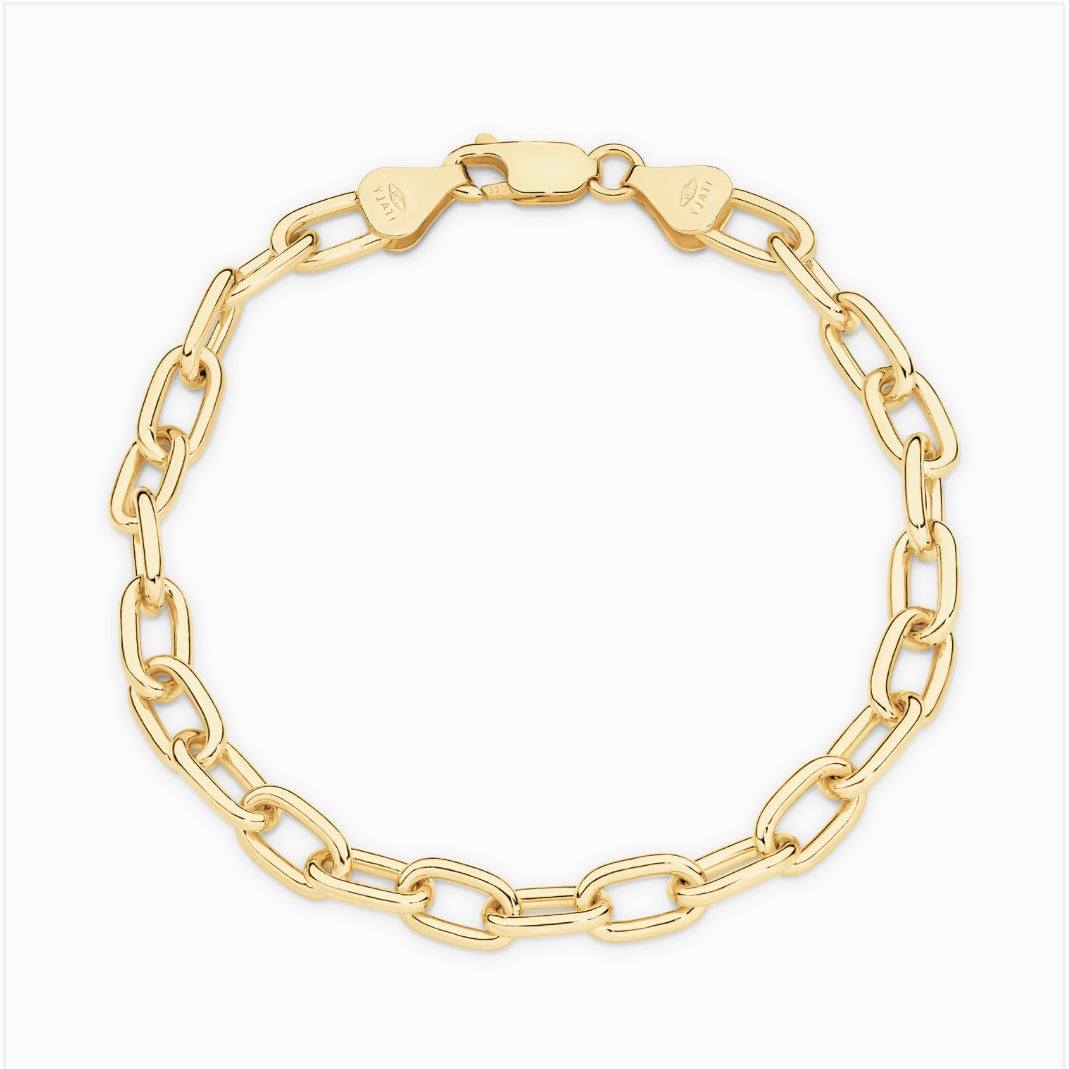 Paper Clip Bracelet 5.4mm 19cm