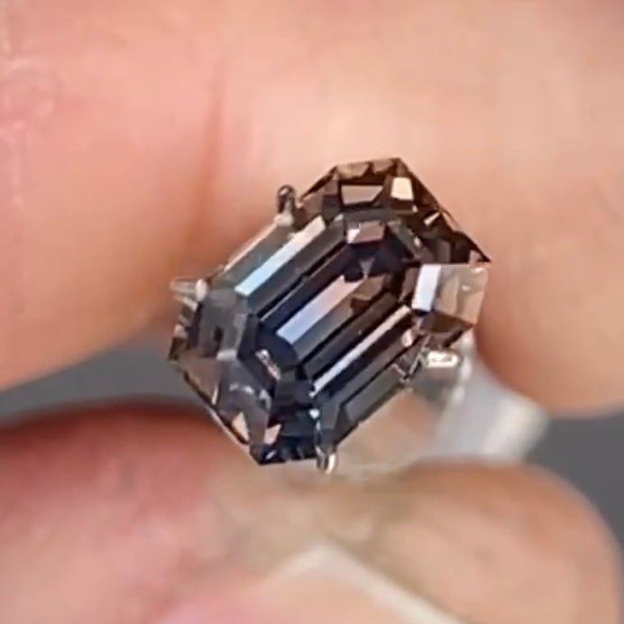 Emerald 1.28ct mauve/purple parti Natural Australian Sapphire (Price Includes A Custom Made Solitare
Ring)