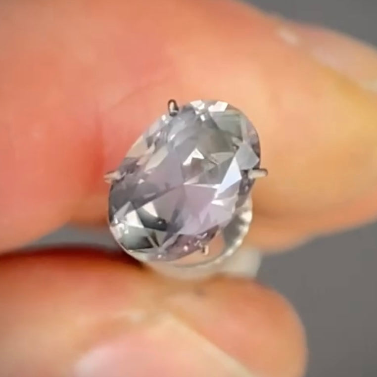 Oval 1.66ct purple Australian Sapphire (Price Includes A Custom Made Solitare
Ring)