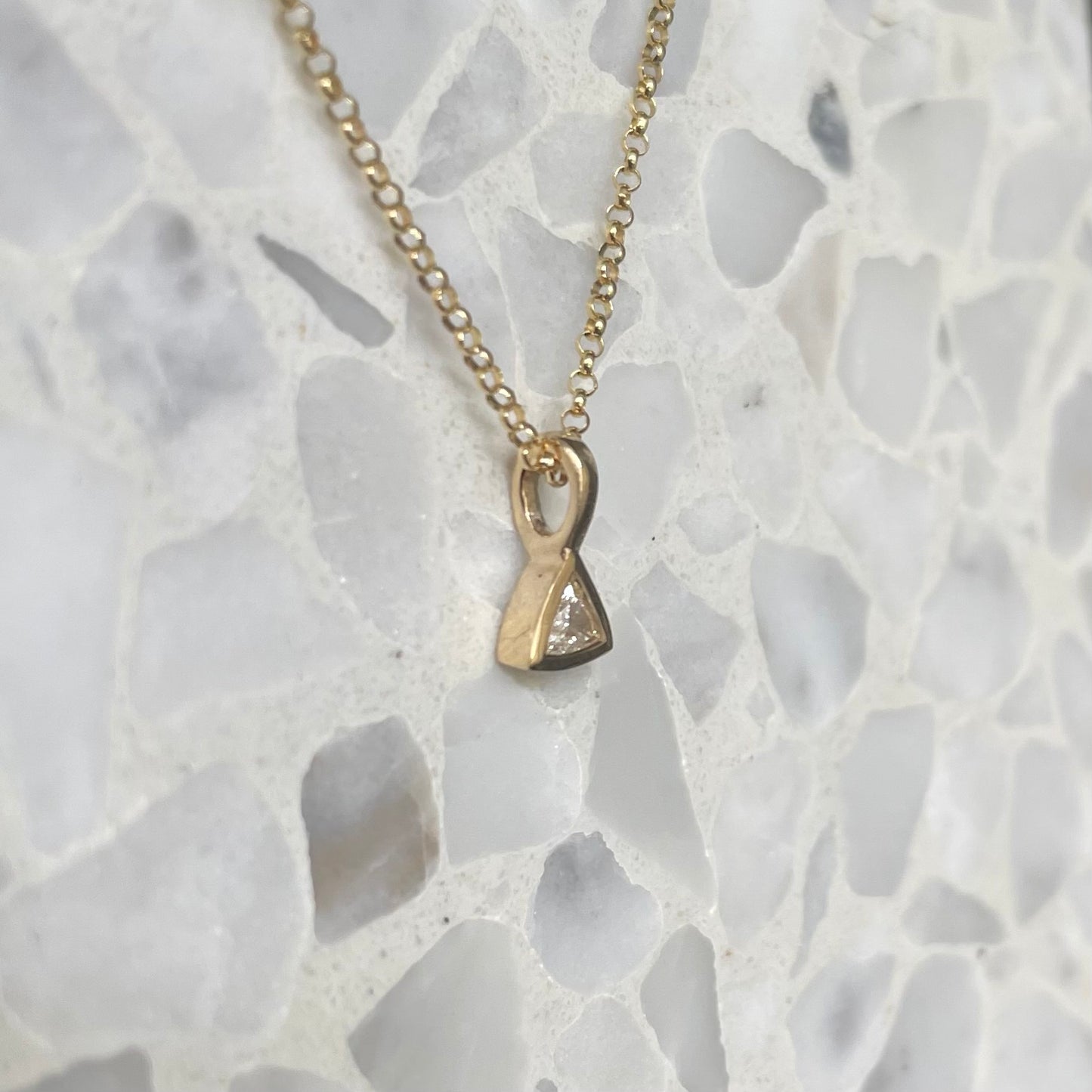 Trillant diamond petite pendant