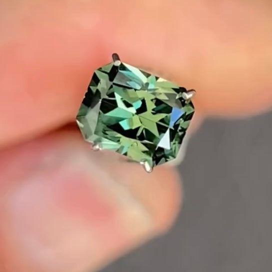 Radiant 1.22ct blue/green Australian Sapphire