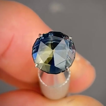 Round rose cut 2.05ct blue/yellow parti Australian Sapphire  (Price Includes A Custom Made Solitare
Ring)