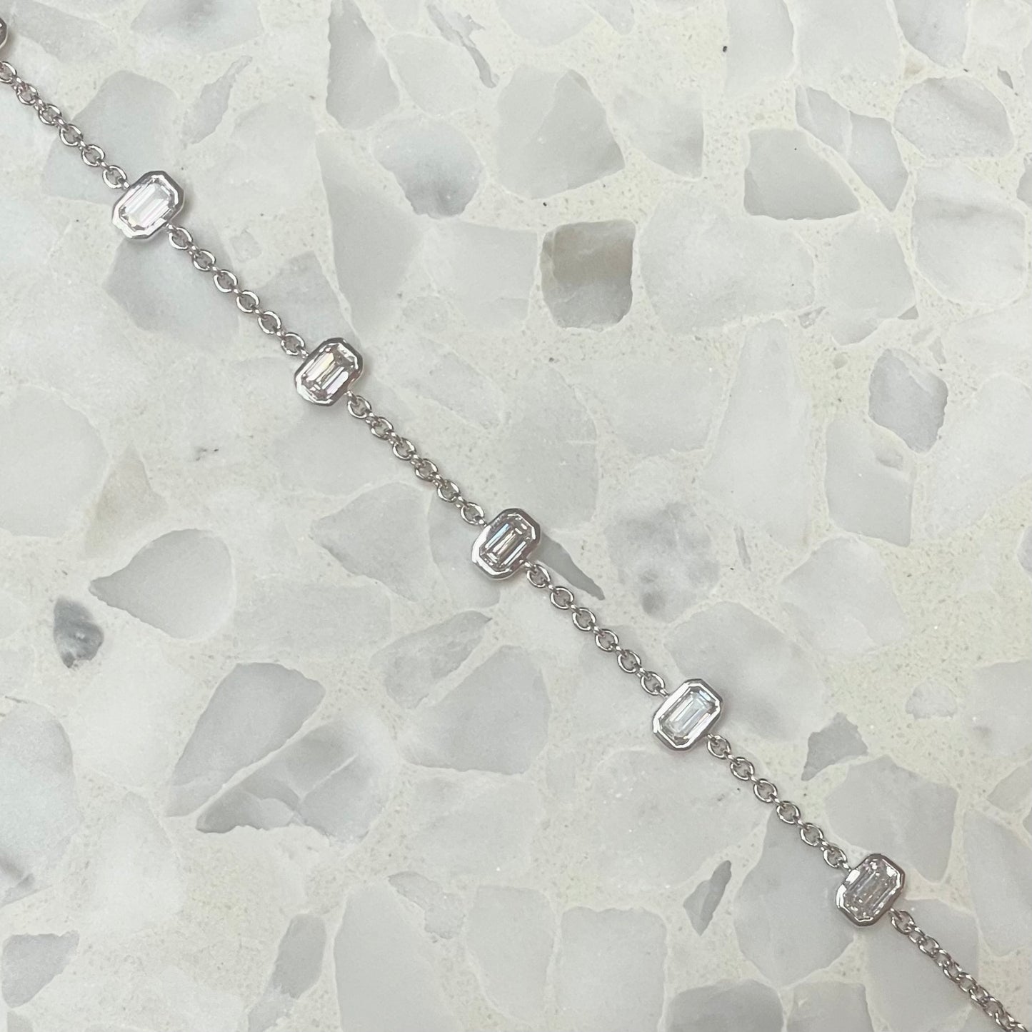 Emerald cut Diamond Bracelet