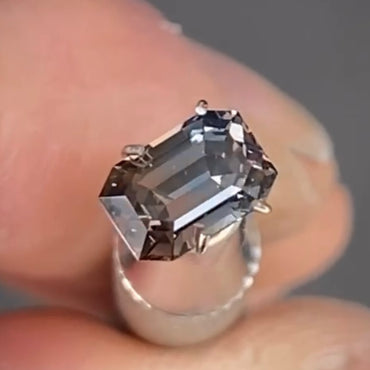 Emerald 1.28ct mauve/purple parti Natural Australian Sapphire (Price Includes A Custom Made Solitare
Ring)