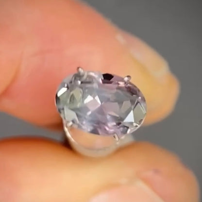 Oval 1.66ct purple Australian Sapphire  (Price Includes A Custom Made Solitare
Ring)