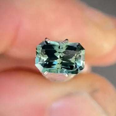 Radiant 1.14ct blue Australian Sapphire (Price Includes A Custom Made Solitare
Ring)