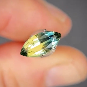 Marquise 1.09ct blue/ yellow parti Australian Sapphire (Price Includes A Custom Made Solitare
Ring)