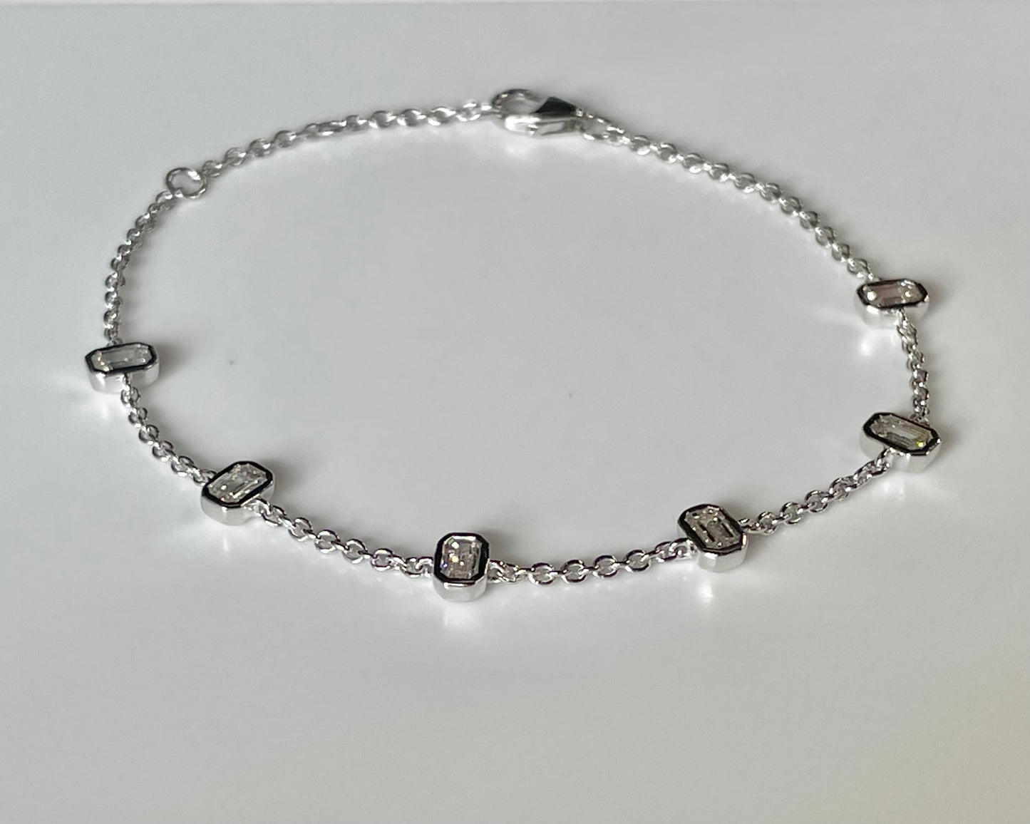 Emerald cut Diamond Bracelet