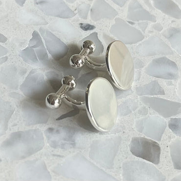 Sterling Silver round cuff links