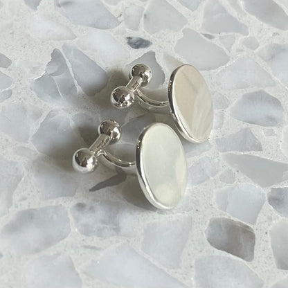 Sterling Silver round cuff links