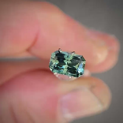 Radiant 1.14ct blue Australian Sapphire (Price Includes A Custom Made Solitare
Ring)