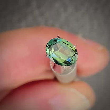 Oval 1.42ct green/blue Australian Sapphire (Price Includes A Custom Made Solitare
Ring)