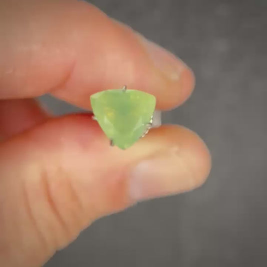 Trilliant 1.98ct green opalescent Natural Australian Sapphire