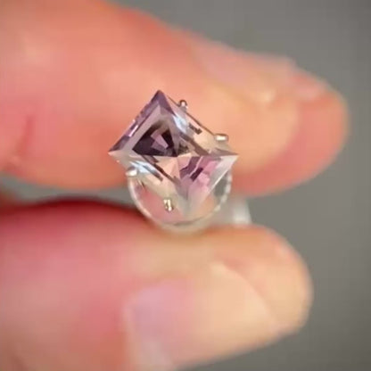 Purple/Pink 0.90ct Baguette Australian Sapphire (price includes a custom made solitare ring)