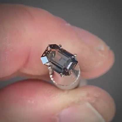 Emerald 1.28ct mauve/purple parti Natural Australian Sapphire (Price Includes A Custom Made Solitare
Ring)