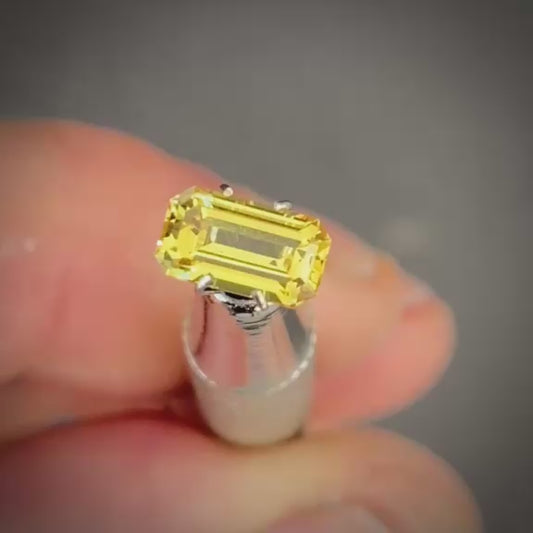 Emerald 1.16ct yellow Australian Sapphire