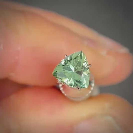 Trilliant 1.06ct seafoam Natural Australian Sapphire