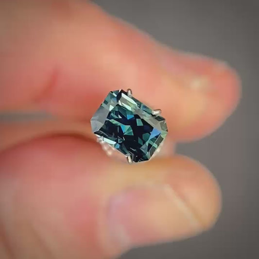 Radiant 1.05ct blue Natural Australian Sapphire