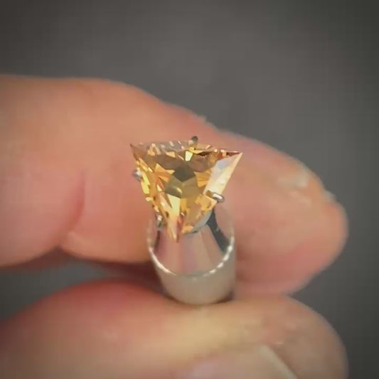 Trilliant 1.23ct orange/peach Natural Australian Sapphire