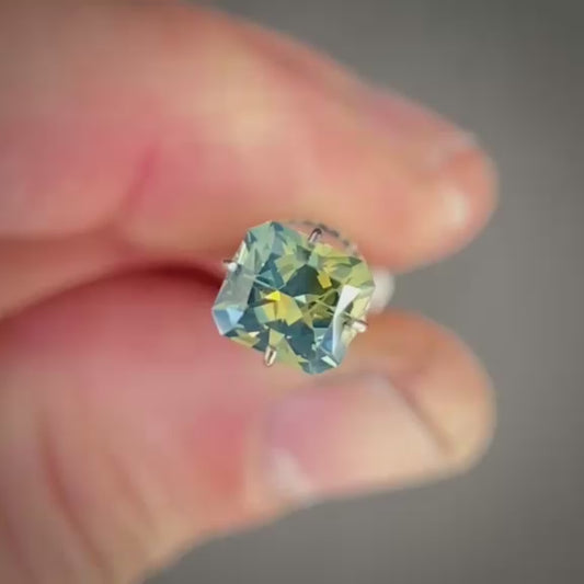 Radiant 1.06ct blue/orange parti Australian Sapphire