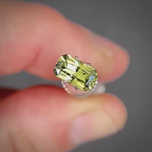 Radiant 1.56ct green Natural Australian Sapphire