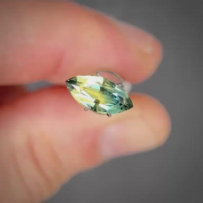 Marquise 1.09ct blue/ yellow parti Australian Sapphire (Price Includes A Custom Made Solitare
Ring)