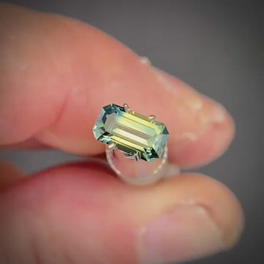 Emerald 1.01ct blue/yellow parti Australian Sapphire