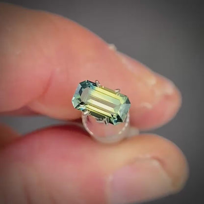 Emerald 1.01ct blue/yellow parti Australian Sapphire