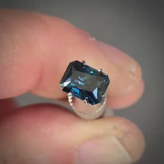 Radiant 1.70ct blue Natural Australian Sapphire