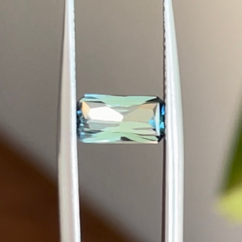 Teal Radiant cut 1.38ct Australian Sapphire