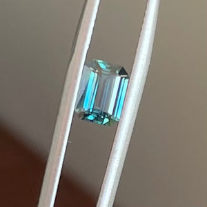 Emerald cut teal 1.52ct Australian sapphire
