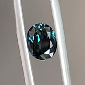 Oval cut 1.58ct Australian teal sapphire