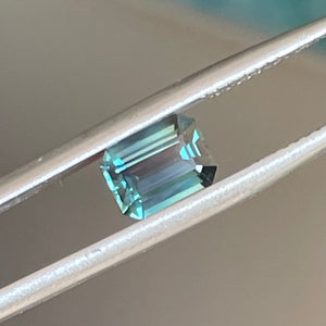 Emerald cut teal 1.52ct Australian sapphire