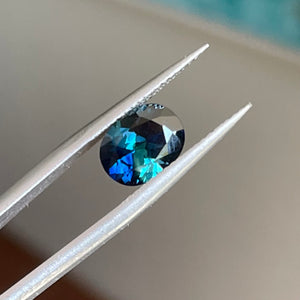 Oval blue/teal 2.08ct Australian sapphire