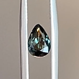 Pear cut 1.23ct Australian Blue Green Sapphire