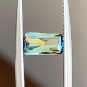 Teal Radiant cut 1.38ct Australian Sapphire