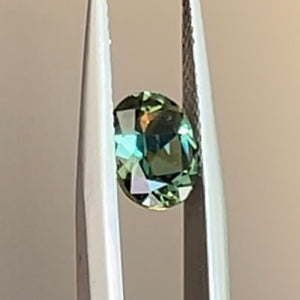 Oval cut 1.44ct Australian Blue Green sapphire